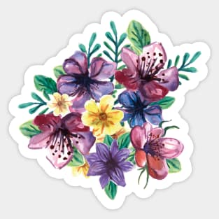 Bouquet of watercolor flowers Sticker